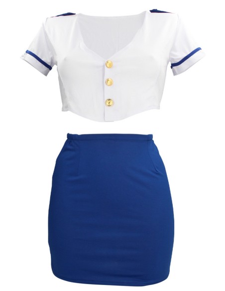 Costume sexy d'Hôtesse de l'air Stewardness S/M