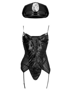 Costume de Policière sexy Police S/M Noir