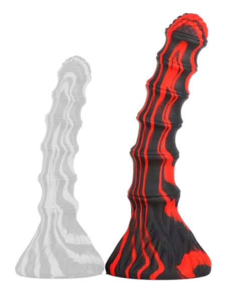 Gode Accordio L 20 x 4.7cm Rouge et Noir