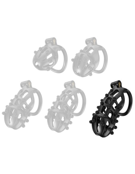 Cage de chasteté Point Up XXL 12 x 4 cm Noire