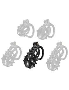 Cage de chasteté Point Up XL 11 x 4 cm Noire