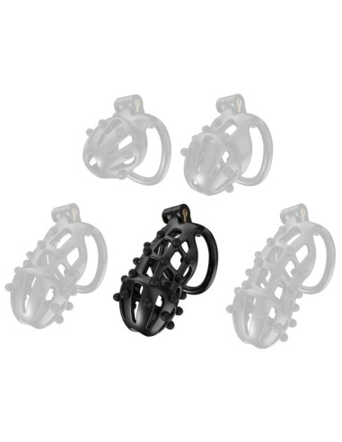 Cage de chasteté Point Up XL 11 x 4 cm Noire