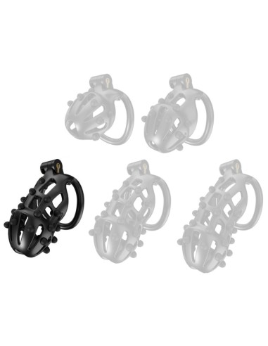 Cage de chasteté Point Up L 10 x 4 cm Noire