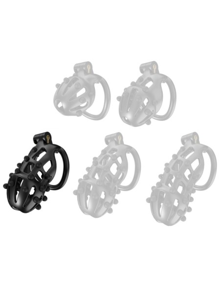 Cage de chasteté Point Up L 10 x 4 cm Noire Cage de chasteté Point Up L 10 x 4 cm Noire