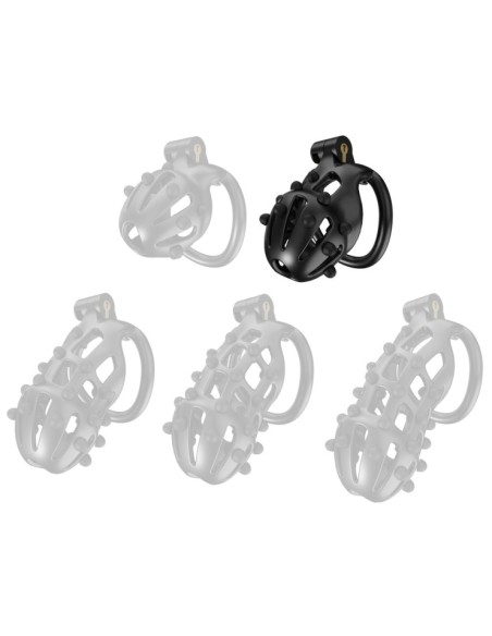Cage de chasteté Point Up M 8 x 3.7 cm Noire
