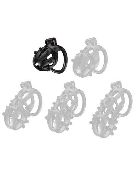 Cage de chasteté Point Up S 6 x 3.5 cm Noire