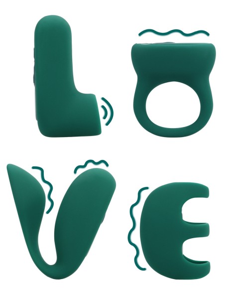 Coffret Sextoys de couple LOVE SEXPLORE 4 Accessoires