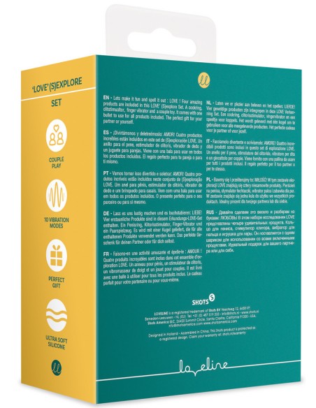 Coffret Sextoys de couple LOVE SEXPLORE 4 Accessoires