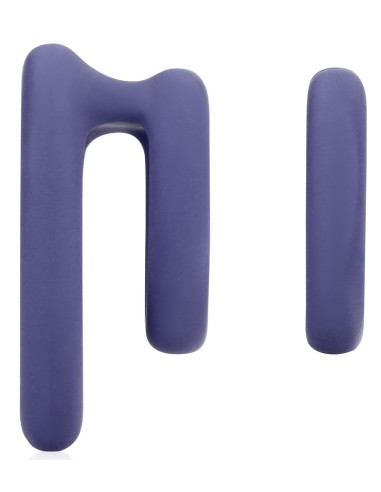 Lot de 2 Cockrings Coeur Silicone Purple Storm Diamètre 35mm