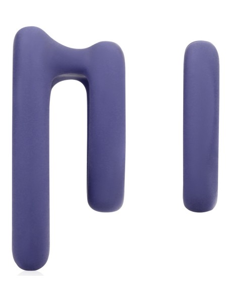 Lot de 2 Cockrings Coeur Silicone Purple Storm Diamètre 35mm