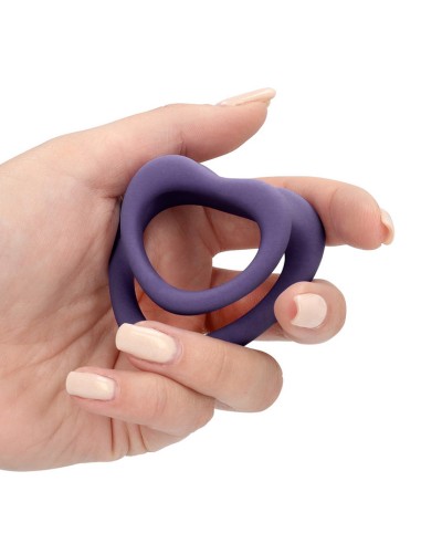 Lot de 2 Cockrings Coeur Silicone Purple Storm Diamètre 35mm