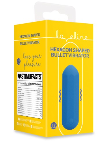 Mini-Vibro Jet Hexa 6 x 2.3cm Bleu