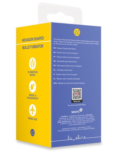 Mini-Vibro Jet Hexa 6 x 2.3cm Bleu