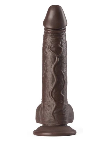 Gode Vibrant à Poussée Wardik 17 x 4cm Marron