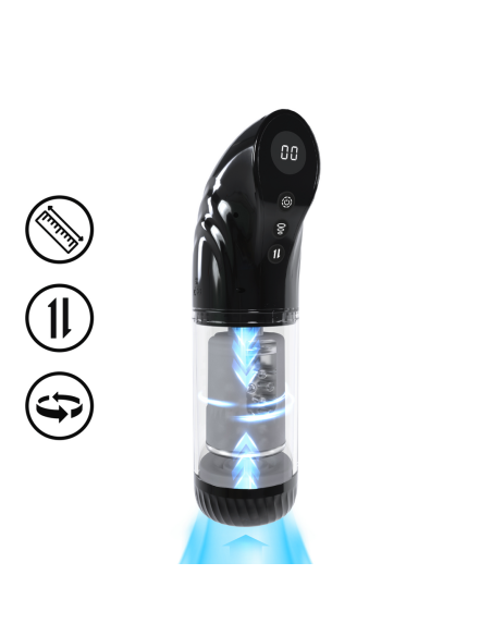 Masturbateur Strokemate Rotation et Va-et-vient Noir Masturbateur Strokemate Rotation et Va-et-vient Noir