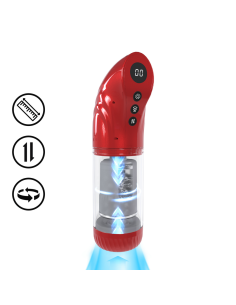 Masturbateur Strokemate Rotation et Va-et-Vient Rouge