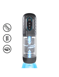 Masturbateur Vortex Va-et-Vient et Rotation Noir