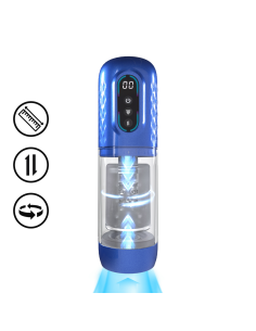 Masturbateur Vortex Rotation et Va-et-Vient Bleu