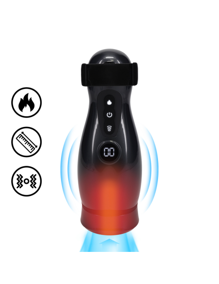 Masturbateur Virtuo Vibrations et Succion Noir