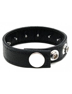 Cockring en cuir Pik 3 pressions