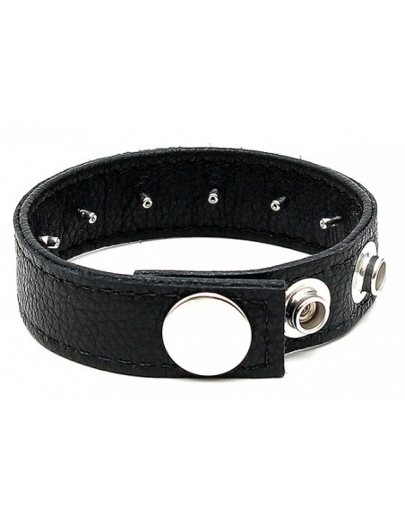 Cockring en cuir Pik 3 pressions