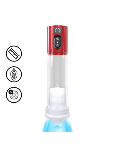 Pompe à pénis Hyperlift 22 x 7 cm Rouge