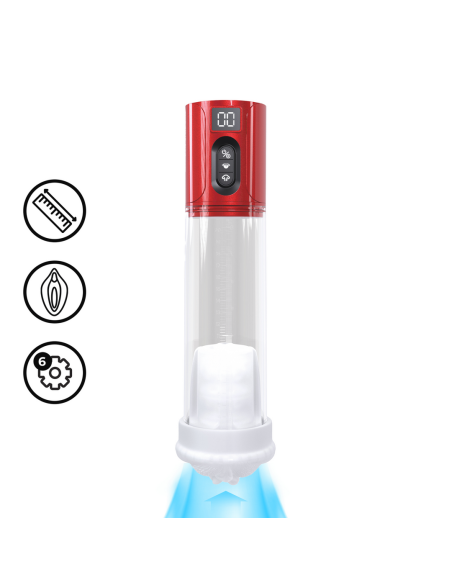 Pompe à pénis Hyperlift 22 x 7 cm Rouge Pompe à pénis Hyperlift 22 x 7 cm Rouge