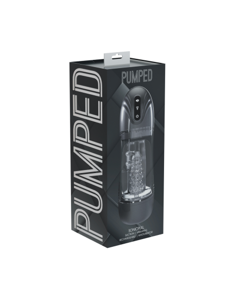 Masturbateur Sonicpull Vibrations et Succion Noir