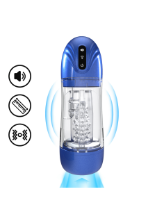 Masturbateur Sonicpull Vibrations et Succion Bleu