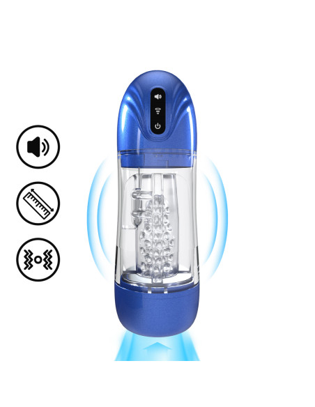 Masturbateur Sonicpull Vibrations et Succion Bleu
