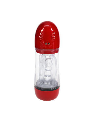 Masturbateur Sonicpull Vibrations et Succion Rouge