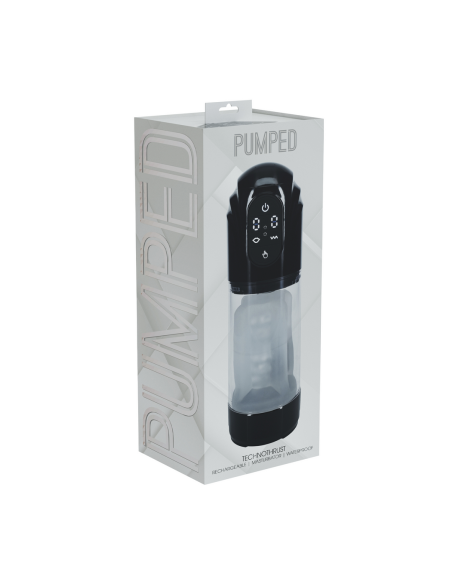 Masturbateur TechnoThrust Vibration et Succion Noir