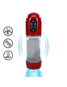 Masturbateur TechnoThrust Vibrations et Succion Rouge