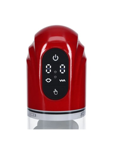 Masturbateur TechnoThrust Vibrations et Succion Rouge