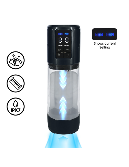 Masturbateur Ultralift Vibrations et Succion Noir