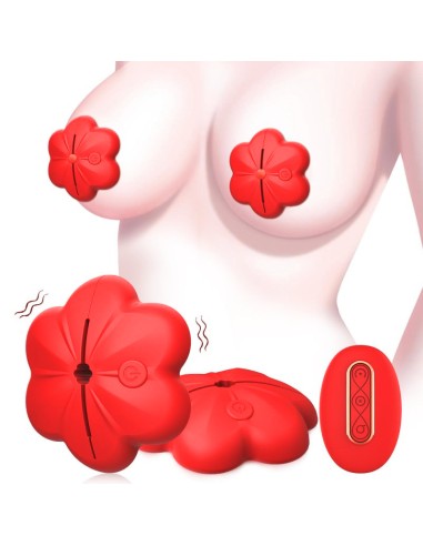 Pinces à Seins Vibrantes Flower Cheast Rouges