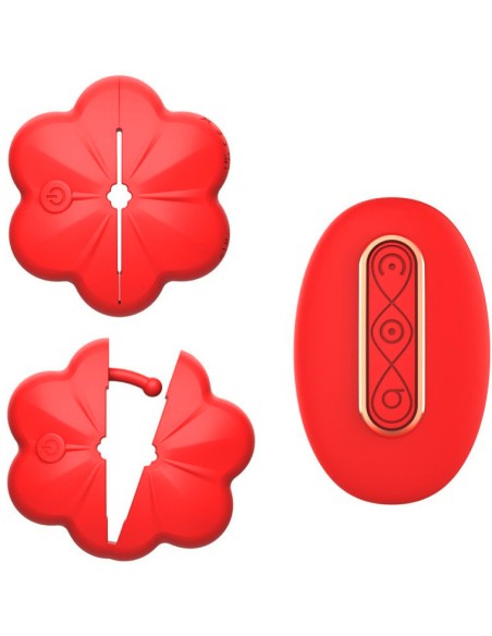 Pinces à Seins Vibrantes Flower Cheast Rouges