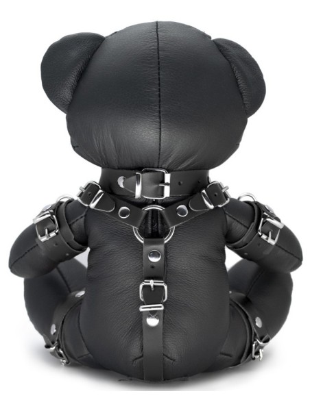 Ours en cuir Bendy The Bdsm Teddy Bear Noir