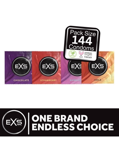 Préservatifs aromatisés Mixed Flavours 54mm x144