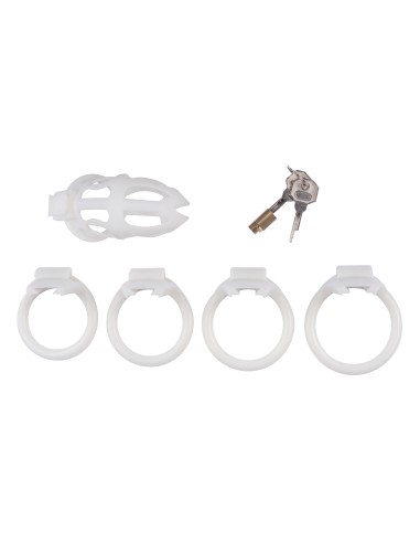 Cage de chasteté Skelly L 11 x 3.6cm Blanche