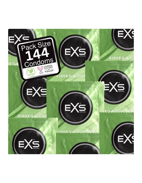 Pack de 144 préservatifs texturés Ribbed & Dotted
