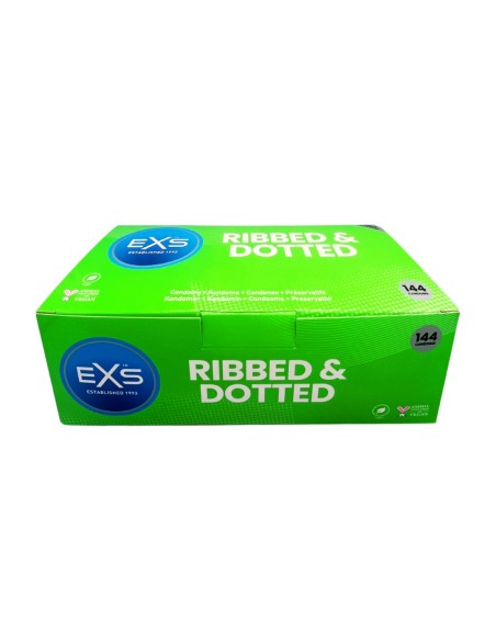 Préservatifs texturés Ribbed & Dotted 54mm x144