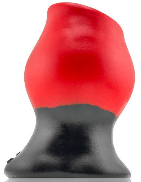 Plug Tunnel Super Max Pighole XXXL Noir-Rouge 15 x 11.5cm