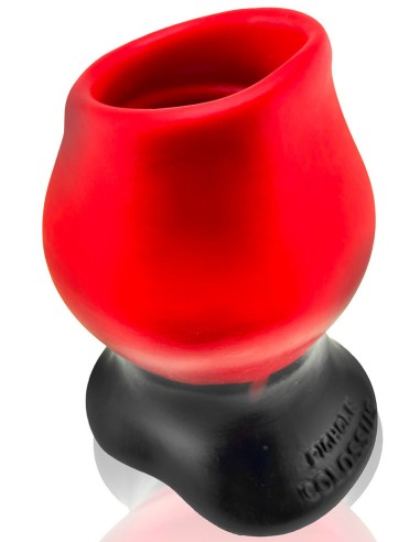 Plug Tunnel Super Max Pighole XXXL Noir-Rouge 15 x 11.5cm