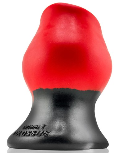 Plug Tunnel Super Max Pighole XXXL Noir-Rouge 15 x 11.5cm