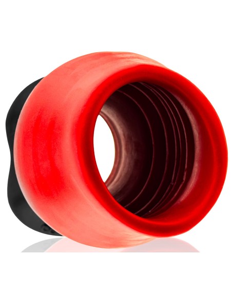 Plug Tunnel Super Max Pighole XXXL Noir-Rouge 15 x 11.5cm