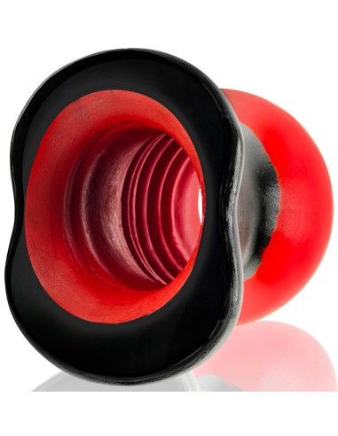 Plug Tunnel Super Max Pighole XXXL Noir-Rouge 15 x 11.5cm