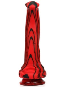 Double Gode Dobhorse 18 x 7cm Rouge et Noir