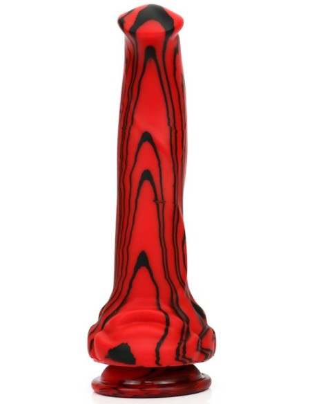 Double Gode Dobhorse 18 x 7cm Rouge et Noir