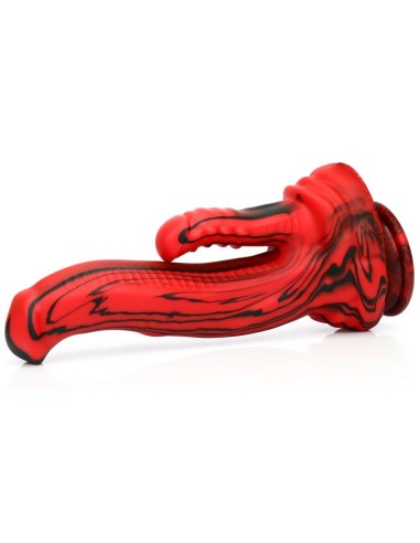 Double Gode Dobhorse 18 x 7cm Rouge et Noir